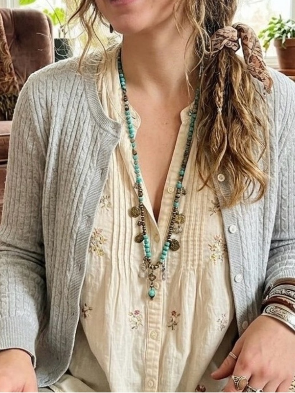 Old Navy Cable Knit Button Cardigan Size Large